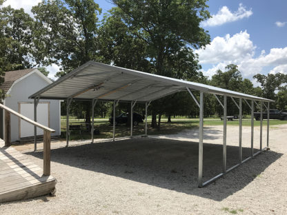 24x26 Boxed Eave Carport with 7' legs