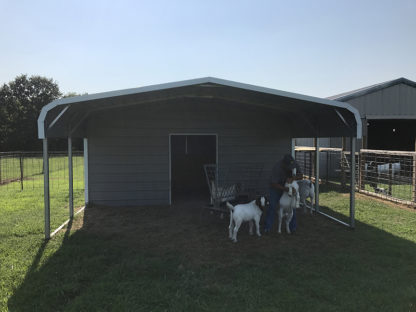 18x20 Livestock Shelter, 10' enclosed.