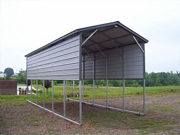 12x30x12 Vertical Roof RV Port with 2 extra side panels on each side